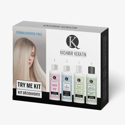 Vista 2 de Kashmir Keratin, Tratamiento capilar de queratina, 33.8 onzas, sin formas, 0% formaldehído, alisado sin encrespamiento, reduce el 90% de los rizos