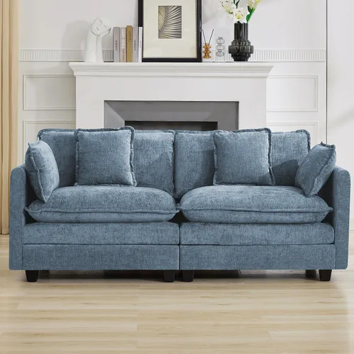 Vista 102 de Sofá modular en forma de nube de 113 pulgadas, sofás de asiento profundo de gran tamaño para sala de estar, sofá modular tapizado de chenilla