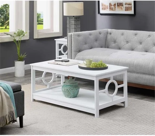 Vista 2 de Convenience Concepts Mesa de centro Ring color blanco