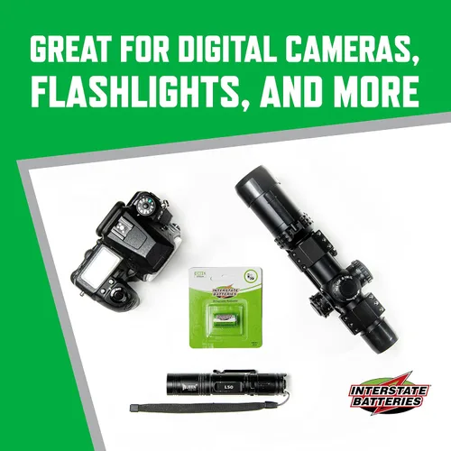 Vista 3 de Interstate Batteries Batería de litio CR2 de 3 V (paquete de 10) 3 voltios 800 mAH litio CR2 (PHO0210A) cámaras, videocámaras, cargadores, linternas