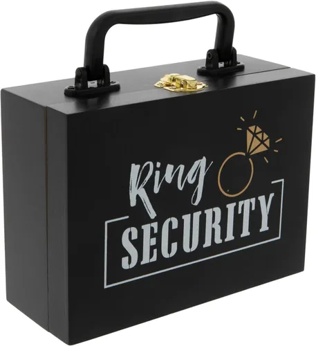 Vista 2 de Hobby Lobby Caja de maletín de madera Ring Security
