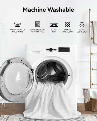 Vista 5 de Protector de colchón impermeable y refrescante tamaño Queen, con estilo de sábana ajustada y transpirable de bolsillo profundo - Protector