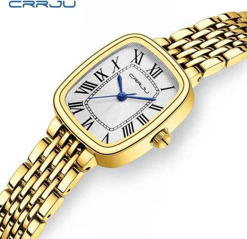 Vista 8 de CRRJU Relojes para mujer, reloj de pulsera analógico de cuarzo analógico a la moda, relojes elegantes simples para mujer
