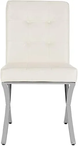 Vista 13 de Safavieh Home Walsh - Silla auxiliar de piel sintética negra y cromada