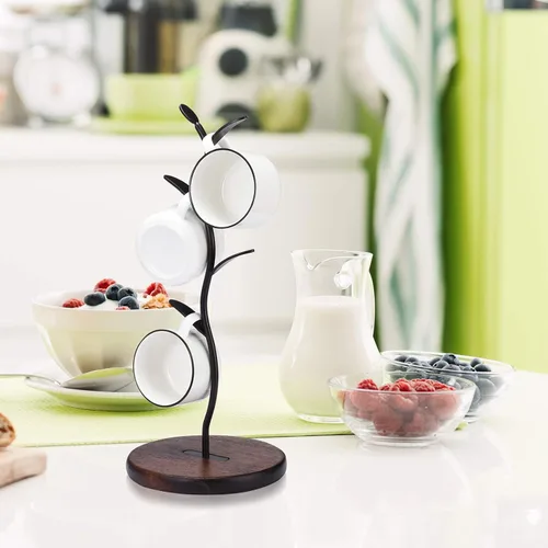 Vista 3 de ALLCENER Soporte para Tazas, Árbol de Tazas para Encimera, Organizador de Barra de Café y Té, Accesorio para Barra de Café y Organizador de Cocina