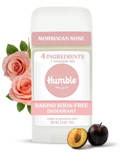 Vista 9 de HUMBLE BRANDS Desodorante sin aluminio, vegano y libre de crueldad, formulado para pieles sensibles, simplemente sin perfume, 2.5 onzas