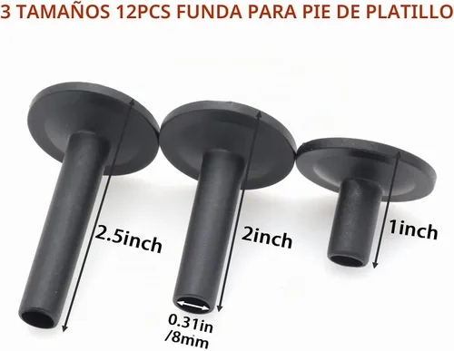 Vista 2 de Paquete de 12 fundas de fieltro para platillo, 3 tamaños