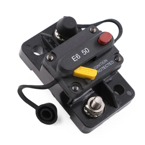 Vista 18 de Disyuntor manual de 12 V, 24 V, 15 A, reinicio manual para automóvil, RV, solar, marina, automoción, 12 voltios, 32 V CC, disyuntor de motor