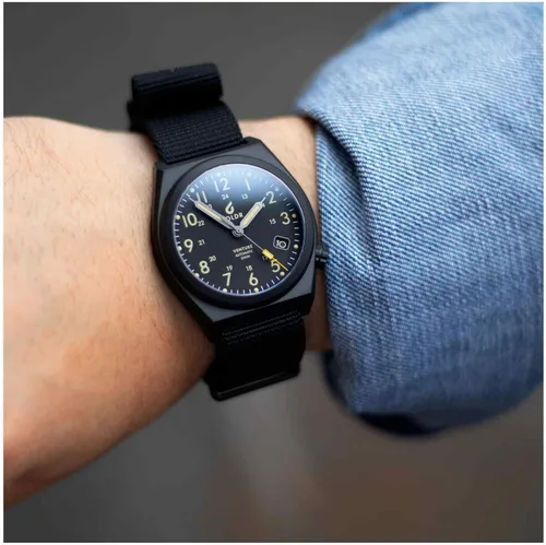 Vista 3 de BOLDR Reloj de pulsera automático Venture Titanium Black Dawn, Negro