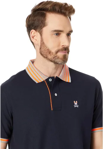 Vista 3 de Psycho Bunny Norris Pique Polo Navy LG (US Hombre 6), marino