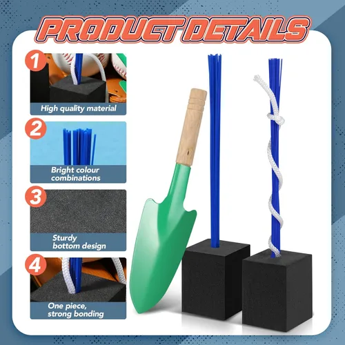 Vista 4 de Shappy 12 tapones de base de béisbol con borla, tapones de anclaje resistentes para campo de béisbol y accesorios de sóftbol