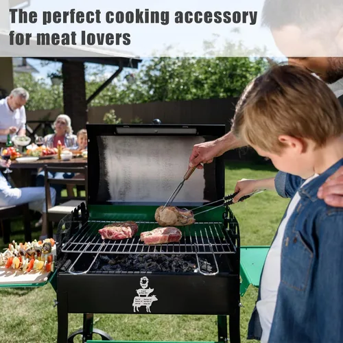 Vista 7 de Guía de temperatura de carne a la parrilla, regalo de barbacoa para hombres, imán de metal