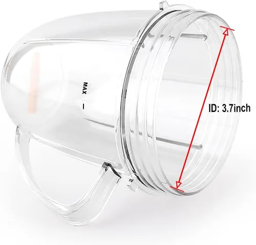 Vista 4 de Anbige Vasos de 18 onzas con piezas de repuesto de asa, compatibles con Nutribullet de 600 W y 900 W (2 tazas de 18 onzas con asa)