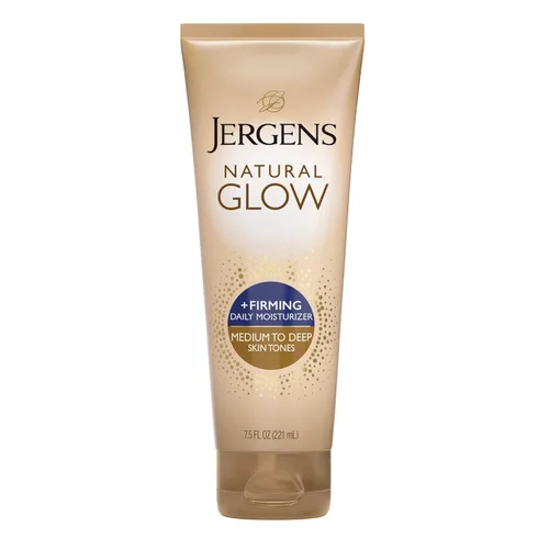 Vista 14 de Jergens Natural Glow +Loción corporal autobronceadora reafirmante, tono de piel claro a medio, hidratante bronceador sin sol con colágeno