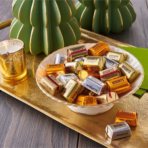 Vista 5 de Surtido de pepitas de chocolate, 2 libras, a granel, envueltas en aluminio, perfectas para bodas, aniversarios, duchas, eventos corporativos
