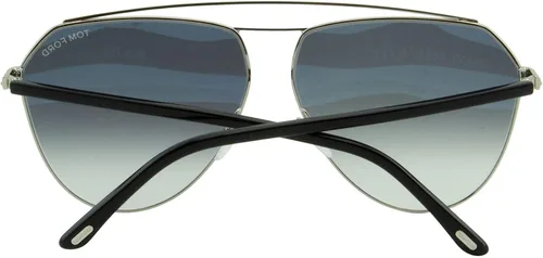 Vista 7 de Tom Ford Binx FT-0681-16B - Lentes de sol color plateado aviador gris gradiente 2N