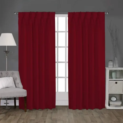 Vista 15 de Par de paneles de cortinas plisadas de doble pellizco para ventana (con 2 paneles combinados, 42 pulgadas de ancho x 45 pulgadas de largo)