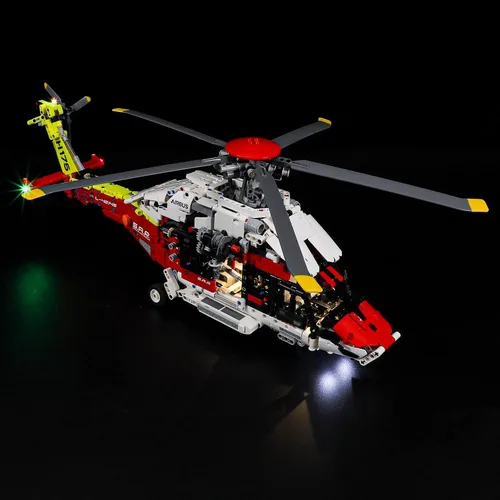 Vista 4 de BRIKSMAX Kit de iluminación LED para LEGO-42145 Airbus H175 Rescue Helicopter - Compatible con el modelo de bloques de construcción Lego Technic