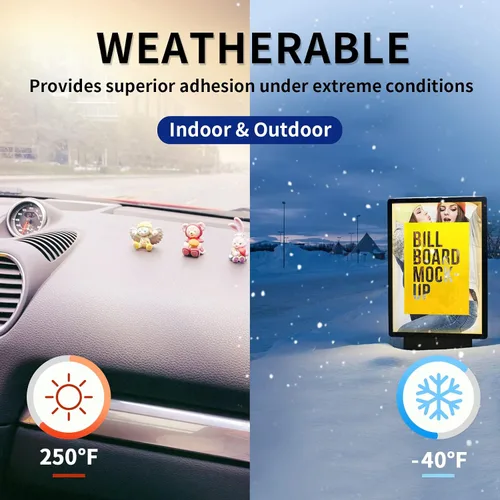 Vista 5 de PHIXBEAR Adhesión súper fuerte, cinta de doble cara resistente, impermeable para uso en interiores y exteriores, adhesivo de espuma multiusos