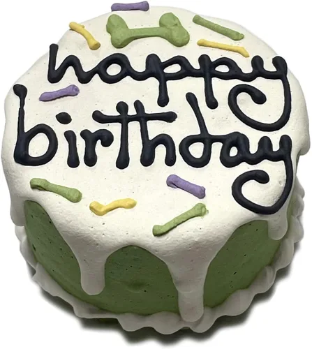 Vista 7 de Bubba Rose Biscuit Company: Blue Dog Birthday Baby Cake - Textura crujiente de galletas - Golosina natural gourmet para mascotas - Pastel
