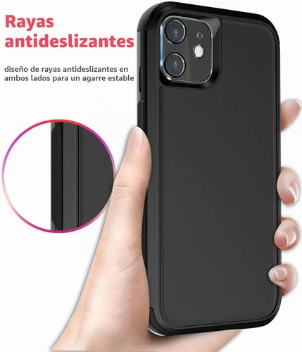 Vista 6 de Diverbox Funda para iPhone 12 [A prueba de golpes] [A prueba de caídas] [Protector de pantalla de vidrio templado], Funda de Protección Resistente