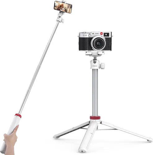 Vista 10 de ULANZI MT-44 - Trípode extensible para teléfono de 59", bastón para selfie de 360° con clip para teléfono 2 en 1, trípode de cámara con cabeza