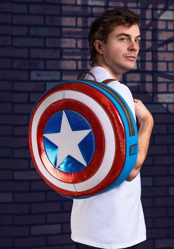 Vista 2 de Loungefly Mochila Captain America Shield