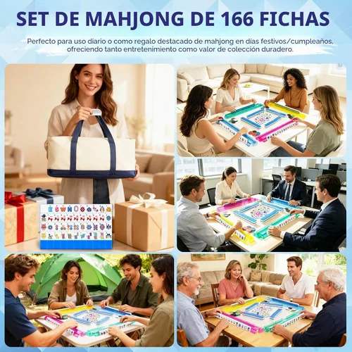 Vista 9 de Deluxe American Mahjong - Juego de 166 azulejos de diseño único