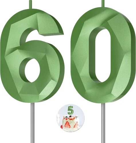 Vista 118 de Velas de cumpleaños con números (0 velas negras), forma de diamante 3D, decoración de pastel de feliz cumpleaños para niños y hombres, cumpleaños