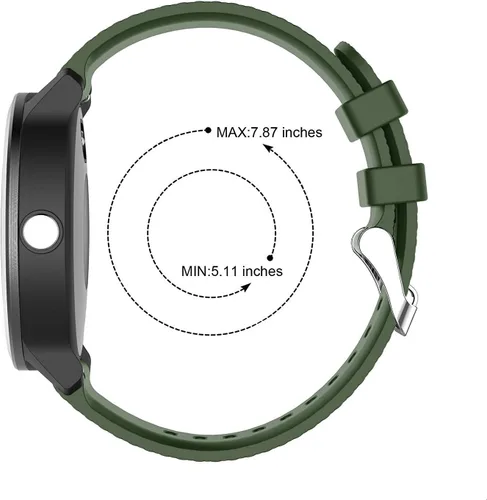 Vista 3 de Bandas de reloj para Vivoactive 3, bandas de repuesto de silicona suave de 0.787 pulgadas para Garmin Vivoactive 3/Garmin Forerunner 645 Verde