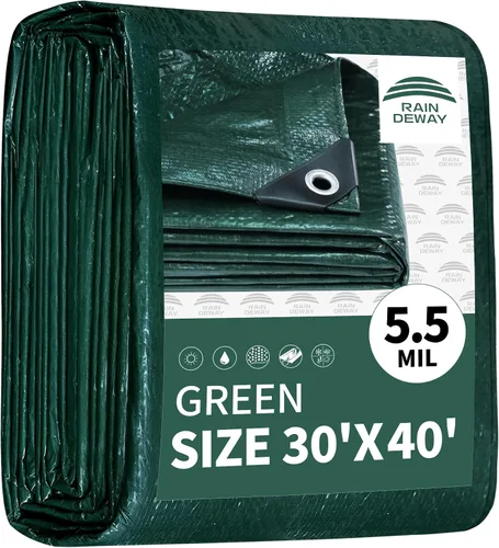 Vista 39 de RAINDEWAY Tarps - Lona impermeable de color azul de 4 x 16 pies de grosor, resistente a desgarros, multiusos, para techo, campamento, automóvil