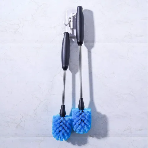 Vista 8 de MOSOLAN Cepillo para botellas de acero inoxidable con cabezal reemplazable, paquete de 2 cepillos de limpieza de mango largo para botellas de agua