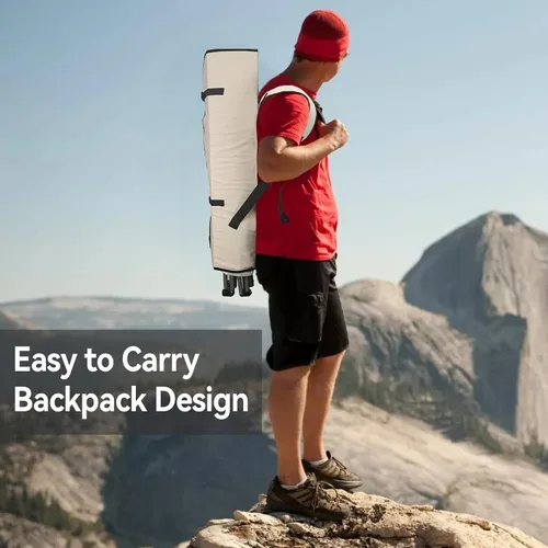 Vista 4 de PLKO Sillas de camping con toldo, silla de césped portátil cuádruple para adultos, silla reclinable plegable con portavasos para eventos al aire