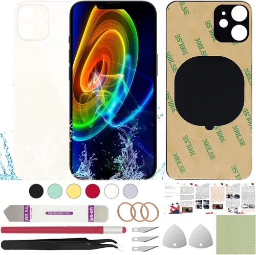 Vista 45 de Funda trasera de repuesto compatible con iPhone 8 de 4.7" + Herramientas profesionales (Gris espacial) Incluye herramientas profesionales, cinta