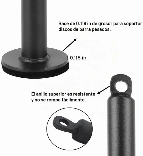 Vista 3 de Weight Plate Loading Pin fit 1 inch Weight Plates and 2 inch Olympic Plates for Cable Pulley System LAT Pulldown,Weights Lifting Holder Home Gym for