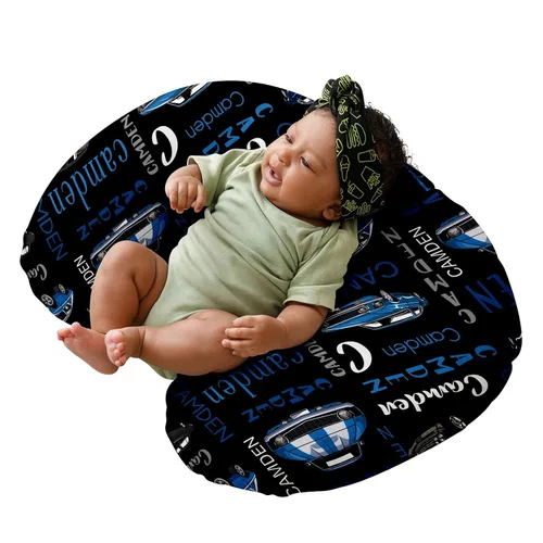 Vista 12 de Funda de almohada de lactancia personalizada con patrón de automóvil, funda de almohada para lactancia materna para biberón o lactancia materna
