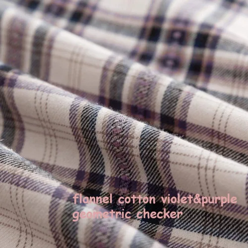 Vista 4 de Simple&Opulence Juego de funda de edredón 100% algodón teñido con hilo a cuadros, juego de ropa de cama de 2 piezas, incluye 1 funda de edredón y 1