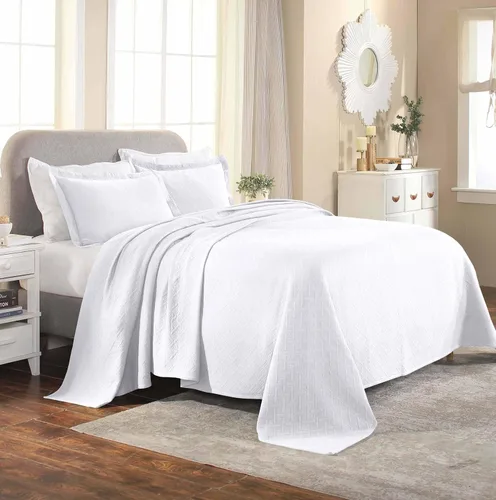 Vista 20 de Superior Colcha de Tejido de Cesta 100% Algodón con Fundas, Ropa de Cama Jacquard Matelassé de Algodón Premium para Todas las Estaciones, Cesta Negro