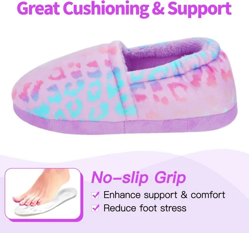 Vista 4 de Pantuflas de princesa sirena para niñas, antideslizantes, cómodas, de espuma viscoelástica, para el dormitorio, interiores y exteriores