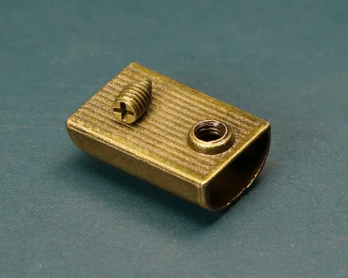 Vista 3 de ONLYKXY 20 tapones de cremallera de metal, clip de cola con cremallera estilo rectangular (bronce)