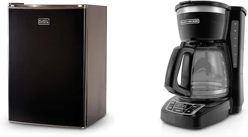 Vista 13 de BLACK+DECKER BCRK25B - Refrigerador compacto Energy Star de una sola puerta con congelador, 2.5 pies cúbicos, negro y horno microondas COMFEE