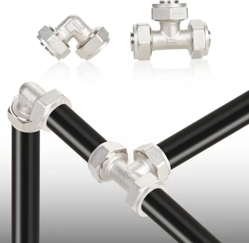Vista 4 de Hromee Sistema de tuberías de aire comprimido con tubo de HDPE de 3/4 pulgadas x 100 pies y bloques de salida de aluminio para garaje conectar