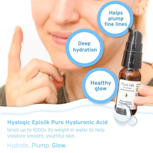 Vista 2 de Hyalogic Episilk Pure HA - Suero facial con ácido hialurónico hidratante, cuidado de la piel hidratante para suavizar e hidratar la piel, no graso