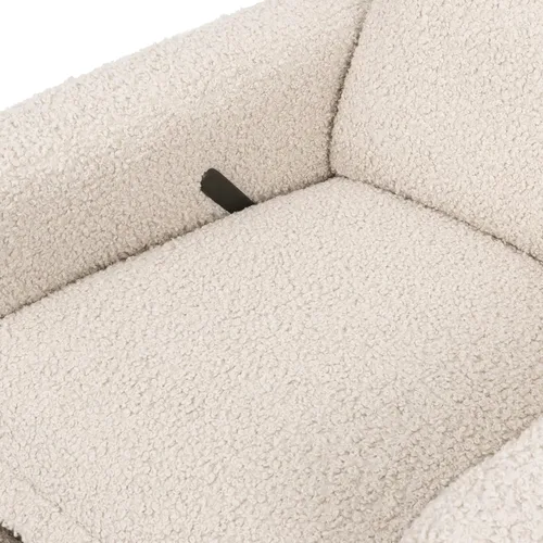 Vista 7 de Babyletto Cali Flange reclinable y planeador giratorio en lazo de peluche almendra, Greenguard Gold y certificado CertiPUR-US GREENGUARD Gold &