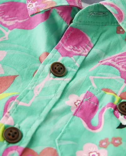 Vista 2 de Gymboree Conjunto de pantalones cortos y botones de manga corta para bebé-niños