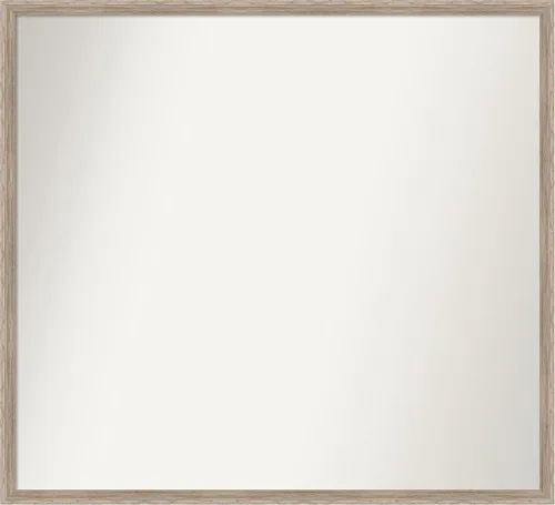 Vista 57 de Amanti Art Espejo de baño blanco para sobre el fregadero, 24 x 27 pulgadas, espejo de tocador rectangular con cuña de madera dura, marco de madera