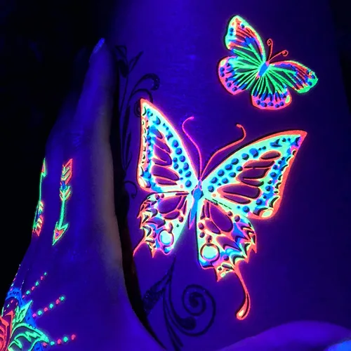 Vista 8 de Tatuajes temporales para mujeres adultas – 2 hojas – Black Big Ying y Yang Koi Fish Kanji Love Skeleton Heart Hand Skull Lotus Sleeve Adultos Tattoo