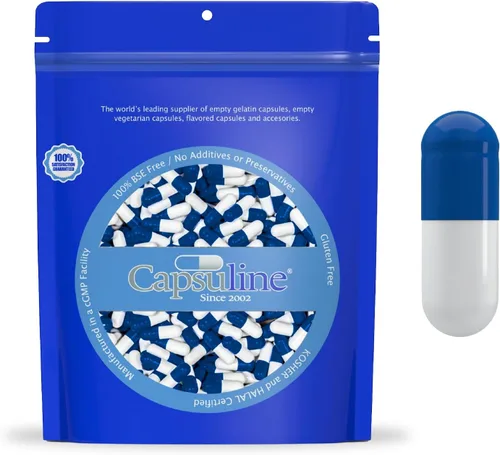 Vista 11 de Capsuline Tamaño 00 – Cápsulas de gelatina vacías transparentes – Cápsulas vacías de gel – Relleno de cápsula de píldora bovina pura – Cápsulas