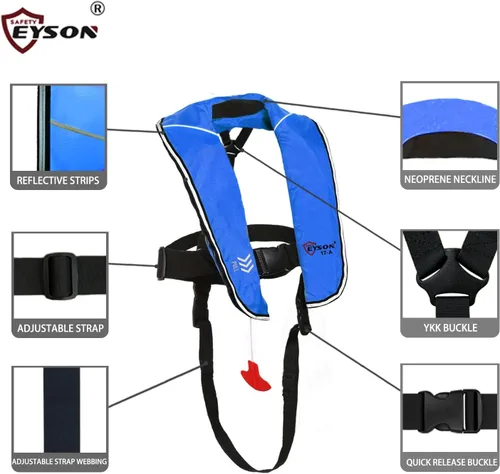Vista 4 de Eyson Chaleco salvavidas inflable inflable para niño automático clásico