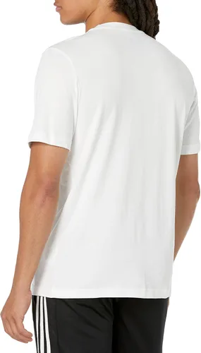 Vista 2 de adidas Camiseta Essentials con logotipo grande para hombre, Negro-blanco